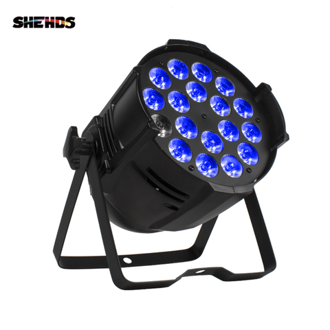 SHEHDS Aluminum Alloy LED Par 18x18 6in1 RGBWA+UV Lighting In Alluminio DMX 512 Stage Light Impermeable IP20 Dj Di Illuminazione ► Photo 1/6