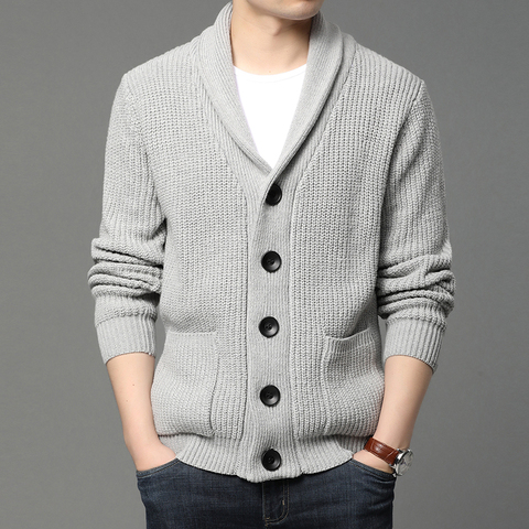 2022 High End Wool Designer Thick New Korean Autum Winter Brand Fashion Cable Knit Sweater Jacket Men Casual Coats Mens Clothing ► Photo 1/6