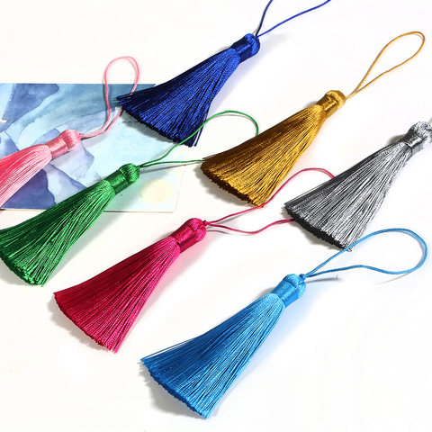 1/2pcs 16cm Colorful Silk Tassel Fringe Curtain Brush Decoration DIY Handmade Clothing Pendant Charm Earring Tassels Jewelry ► Photo 1/6