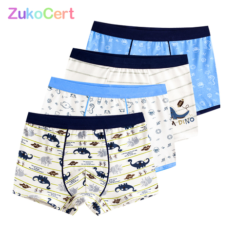 4 Pcs/lot Pure Color Kids Boys Girls Underwear Shorts Panties Soft Cotton Baby Boxer Children's Teenager Underwear 2-16y ► Photo 1/6