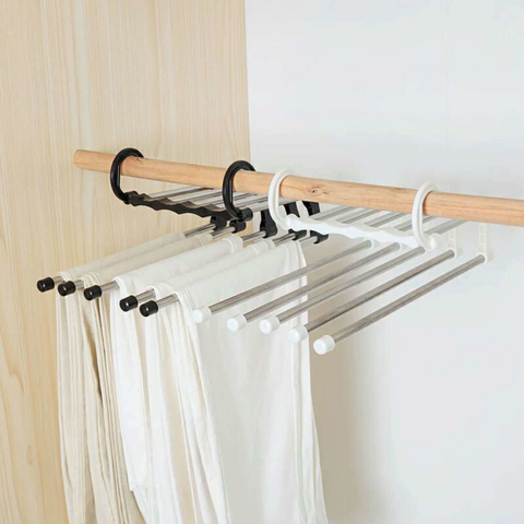 1pc Creative Multilayer Storage Pants Hanger Plastic Clothes