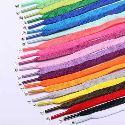 0.8/1/1.2/1.5/1.8M Colored Shoe Laces Sneaker Flat Shoelaces Hiking Boots Shoe Strings Colored Shoe Laces For Sneakers Laces New ► Photo 1/5