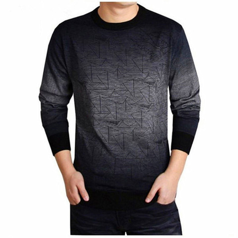 Cashmere Sweater Men 2022 Brand Clothing Mens Sweaters Print Casual Shirt Autumn Wool Pullover Men O-Neck Pull Homme Top ► Photo 1/4