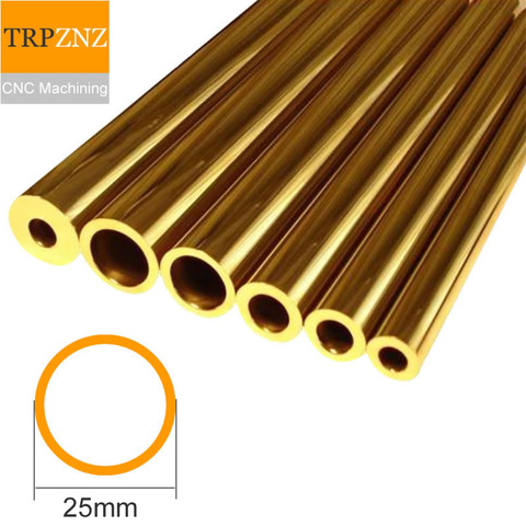 H62  brass tube pipe,outer diameter 25mm, different wall thickness,inner 22/21/19/15mm,copper pipe,Capillary Hollow brass tube ► Photo 1/5