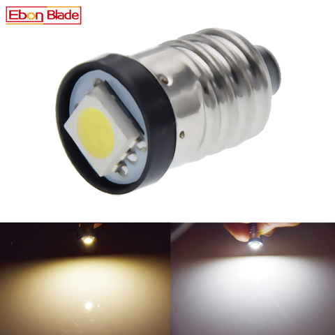 2/4 Pcs Warm/White E10 3 Volt 6 Volt LED Lights Bulbs 1447 Screw Base Mini Flashlight Torch Led Bulb Lamp Light 3V 6V DC ► Photo 1/6