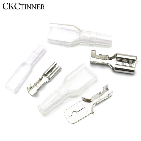 20pcs / lot  2.8mm 4.8mm 6.3mm the insulating Insert spring terminal of the plug with transparent cover ► Photo 1/6