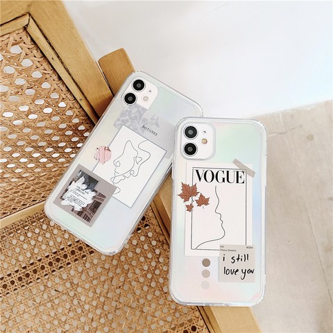 Price History Review On Fashion Clear Vogue Soft Case For Iphone 12 Mini 11 Pro X Xs Max Xr 8 7 6 6s Plus Se 2 Silicone Phone Cover Simple Coque