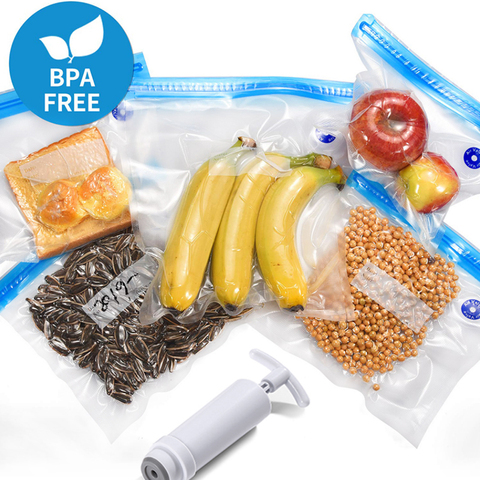 Kitchen Plastic Bags Food Bag Vacuum food Preservation Bag Reusable Freezer Bag Sealing Storage Fresh Keeping Bags for Vegetable ► Photo 1/6