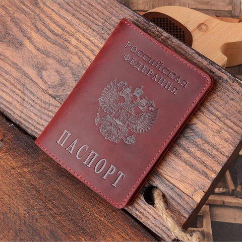 Russian Passport Cover Black for men Case Passport Travel Vintage Passport Holder Luxury Handmade Covers for Passports ► Photo 1/6