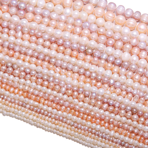 Natural Freshwater Pearl Beads High Quality 36cm Round Shape Punch Loose Beads for DIY Elegant Necklace Bracelet Jewelry Making ► Photo 1/6