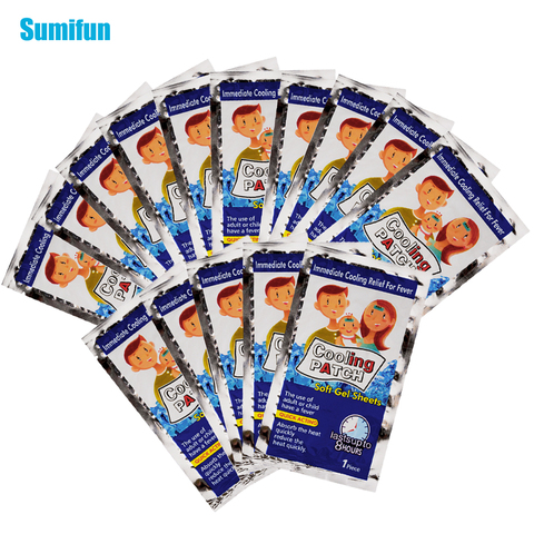 Gel Cooling Patches 50bags Migraine Headache Pad Lower Temperature Ice Polymer Hydrogel Baby Fever Down Medical Plaster ► Photo 1/6