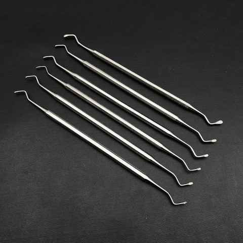 6pcs/set Dental Excavator Set of 6 Restorative Spoon Dental Instrument Tooth Whitening Pick Whientener Bleah Remove Stain ► Photo 1/5