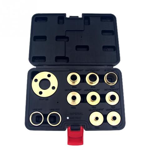 Carpenter Router Bushing Set Gold Assorted Template Guides DCT Brass With Lock Nuts Axle Sleeve ► Photo 1/6