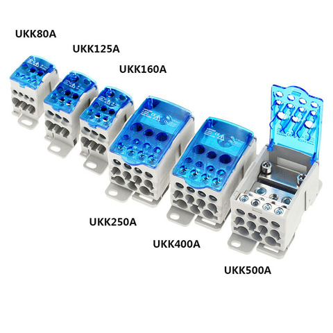 1PC UKK80A UKK125A UKK160A UKK250A UKK400A UKK500A Terminal Block 1 in many Out Din Rail distribution Box ► Photo 1/6