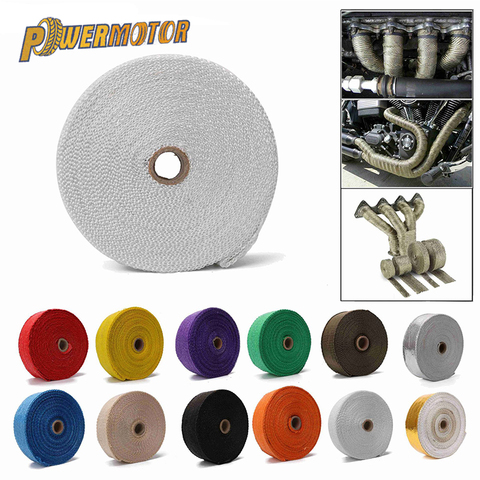 Motorcycle Exhaust Thermal Exhaust 2.5cm*5m Exhaust Heat Tape Wrap Pipe Wrap Shields Manifold Header Insulation Roll ► Photo 1/6