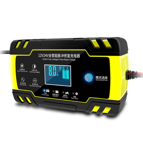 12/24V 8A LCD Touch Screen Automatic Car Battery Charger Intelligent Pulse Repair Chargers Lead Acid AGM Gel Wet Battery-charger ► Photo 1/6