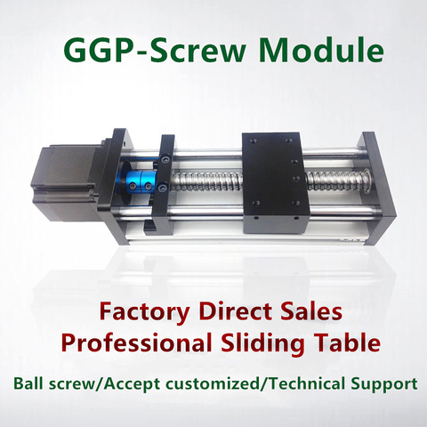 100mm-300mm CNC Linear Guide Stage Rail Motion Slide Table Ball Screw Actuator Nema 23 Stepper Motor Module Slider ► Photo 1/6