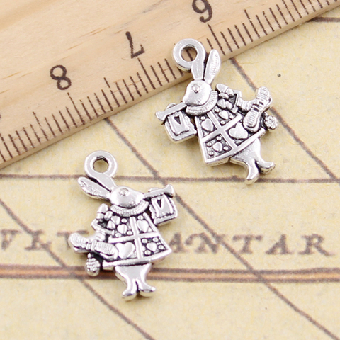 10pcs Charms Trumpet Rabbit 21x15mm Tibetan Bronze Silver Color Pendants Antique Jewelry Making DIY Handmade Craft ► Photo 1/2