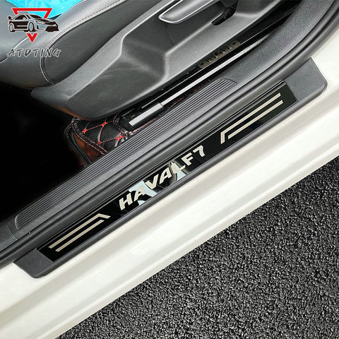 For Haval F7 F7X 2022 door sill pedal cover stainless steel scuff plate strip accessories Anti Scratch trim exterior parts ► Photo 1/4