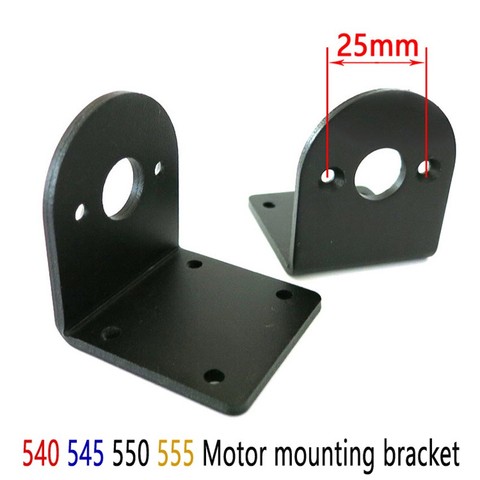 555 Motor Bracket 550/545/555 DC Motor Black L Shape Aluminum Alloy Fixed Support Mounting Bracket 38ZYTD Bracket ► Photo 1/5