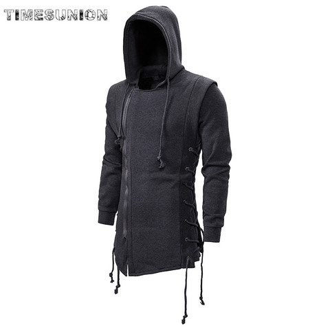 Assassin Creed Hoodies Men 2022 Fashion Hooded Loose Coat Zipper Hoodies with Side Lashing Crossed Plus Size Sweatshirt Men ► Photo 1/6