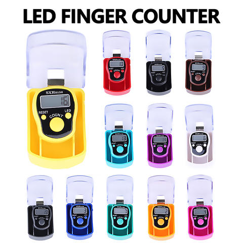 Mini Stitch Marker Row Finger Counter LCD Electric Digital Display with LED Light ► Photo 1/6