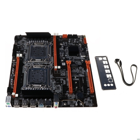 X79 Dual CPU LGA2011 Motherboard E5 4×DDR3 DIMM Desktop Computer Mainboard M.2 ► Photo 1/6