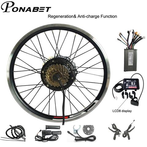 Electric Bike Conversion Motor Wheel Kit Hub KT Display 20 24 26 27.5 28 29 inch 700C 36V 250W Ebike ► Photo 1/6
