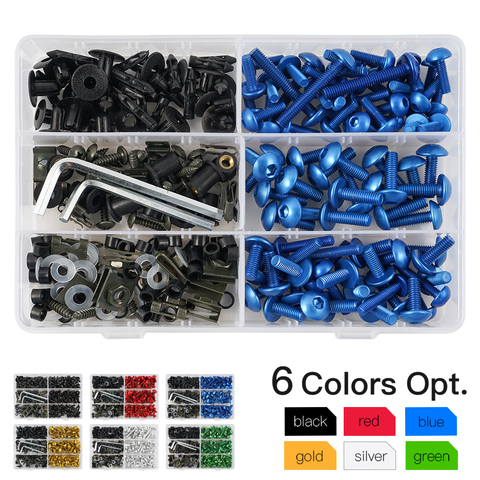 223pcs Fairing Bolt Nut Body Screws For Yamaha YZF R1 R3 R6 R6S R25 FZ1 FZ6 FZ8 MT07 MT09 FZ07 FZ09 Tracer FZR 600 750R ► Photo 1/6