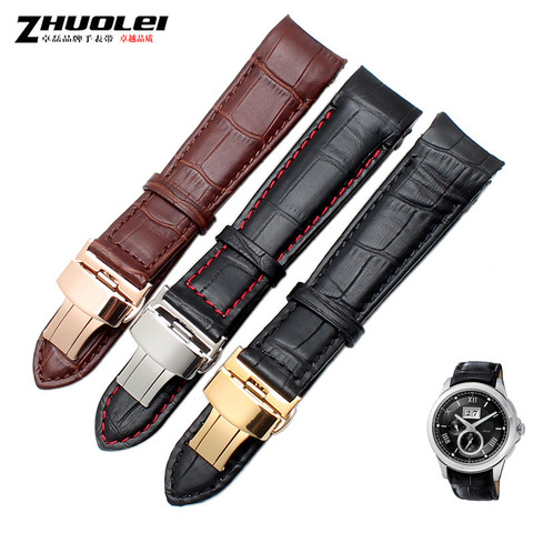 curved end men's watchband straps for BL9002-37 05A BT0001-12E 01A brand watch genuine leather with butterfly buckle 20 21 22mm ► Photo 1/6