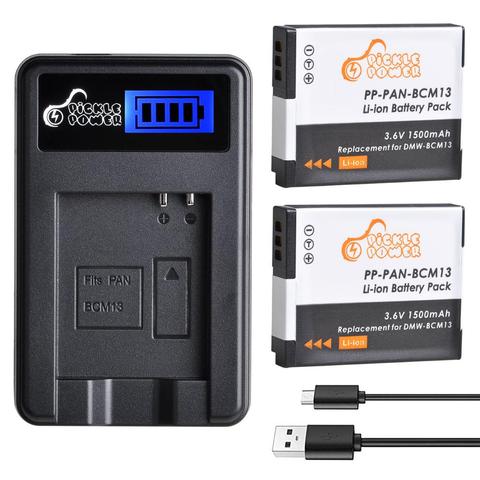 DMW-BCM13E DMW-BCM13 BCM13 Battery +LCD Charger for Panasonic Lumix DMC ZS40 TZ60 ZS45 TZ57 ZS50 TZ70 ZS27 TZ37 TZ41 ZS30 TZ40 ► Photo 1/6