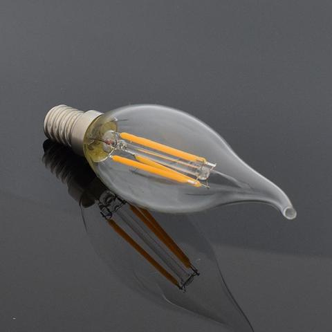 Vintage Edison Filament Bulb C35 220V 12W 8W 4W Retro E14 C35L Led Dimmable Candle Bulbs Lamp For Indoor Chandelier Lighting ► Photo 1/6