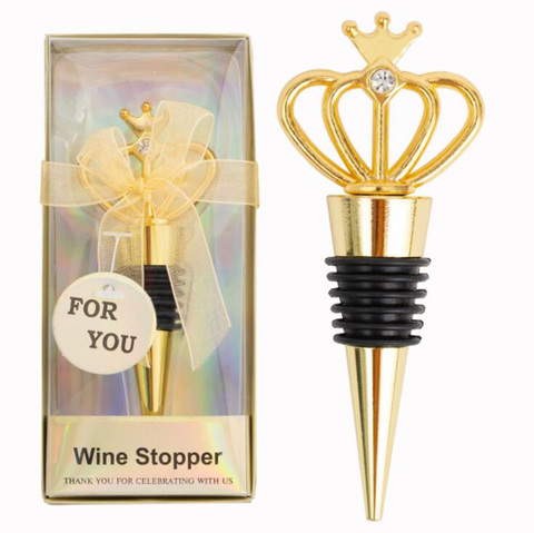 European Style Bottle Cork Wedding Crown Wine Bottle Stopper Metal Hotel Decoration Gifts Kitchen Gadget Bar Tool Accessories ► Photo 1/5