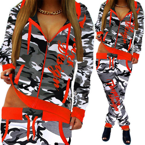 ZOGAA 2 Piece Set Women Casual Sports Set Tracksuits Pullover Top Shirts Jogging Suits Print Sportswear Hooded Sweatshirt Pants ► Photo 1/6