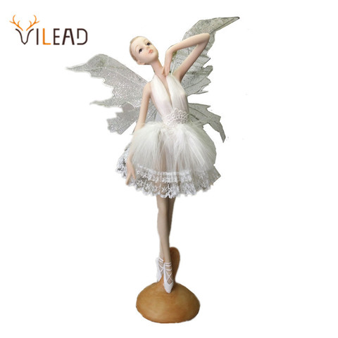 VILEAD Resin Ballet Dancer Figurine Creative Angel Miniatures Angel Fairy Statuettes Model Modern Crafts for Home Docor ► Photo 1/6