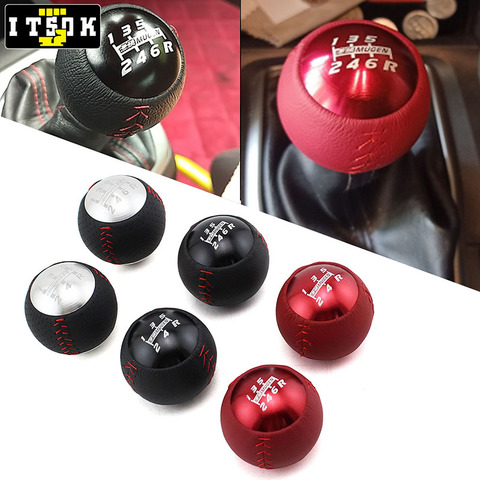 Mugen Gear Knob JDM Racing 5 6 Speed Leather Shift Stick Gearbox For Honda Civic Accord City FD2 FN2 EP3 TYPE R DC2 DC5 AP1 AP2 ► Photo 1/6