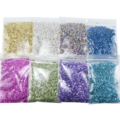 1 Pack 20g Tiny Stone Irregular Beads Metal Broken Glass 3D Nail Art Mobile Phone Shell Glitter Powder Stone For Nail Decoration ► Photo 1/6