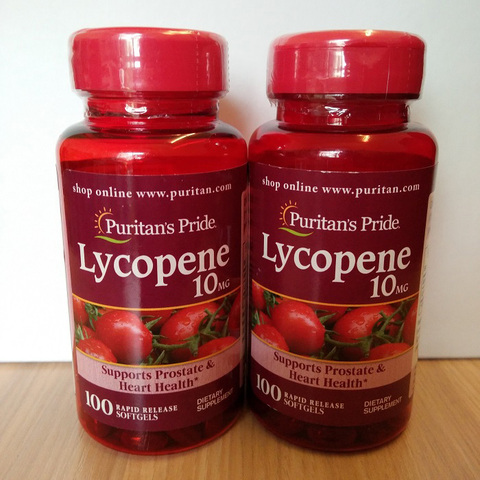 Free Shipping 2 bottle Lycopene 10 mg supports prostate & heart health 100 pcs ► Photo 1/5