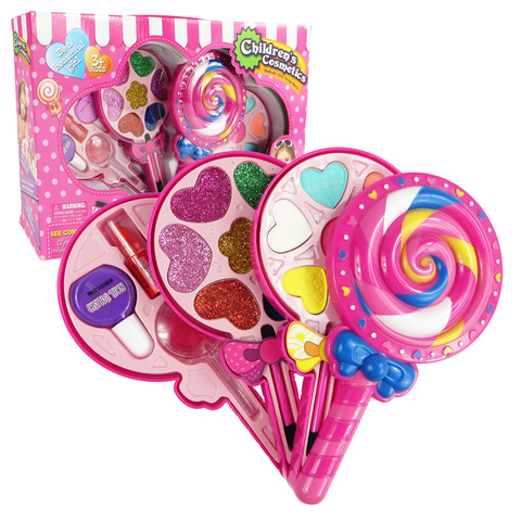 Kids Makeup Set for Girls Lollipop Cosmetic Toy Set Safety Non