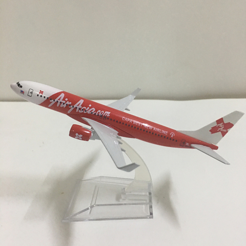 JASON TUTU 16cm Plane Model Airplane Model Air Asia Boeing 737  Aircraft Model 1:400 Diecast Metal Airplanes Plane Toy Gift ► Photo 1/6