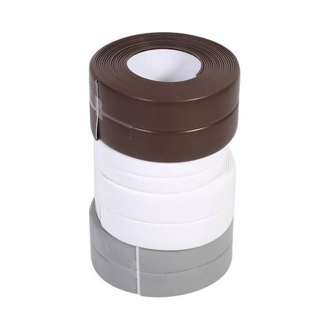 3.2mx2.2cm / 3.2mx3.8cm Anti Moisture PVC Material Kitchen Bathroom Wall Sealing Tape WC Waterproof Mold Proof Adhesive Tape ► Photo 1/6