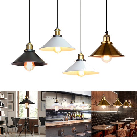 Industrial Pendant Lights Lampshade Vintage Chandelier Hanging Pendant Ceiling Lamp LED Home Kitchen Bar Decor Light Luminaire ► Photo 1/6