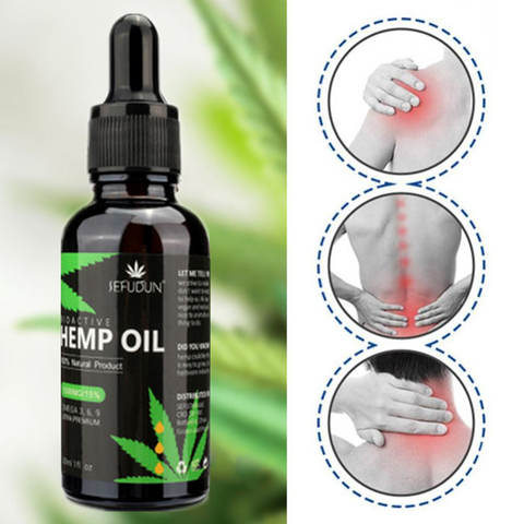 30ml 100% Organic Hemp Oil Bio-active Hemp Seeds Oil Extract Drop for Pain Relief Reduce Anxiety Better Sleep Essential Oil ► Photo 1/6