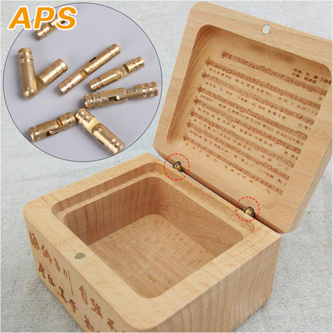 10Pcs Barrel HingeJewelry Box Wine Wooden Case Supplies Hidden Invisible Concealed Barrel Hinge Pure Copper Furniture ► Photo 1/6