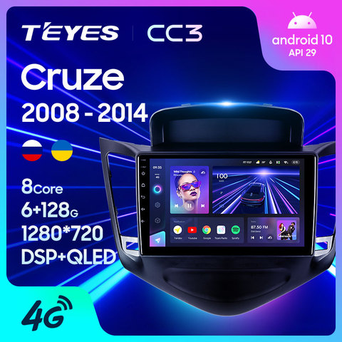 TEYES CC3 For Chevrolet Cruze J300 2008 - 2014 Car Radio Multimedia Video Player Navigation stereo Android 10 No 2din 2 din DVD ► Photo 1/6