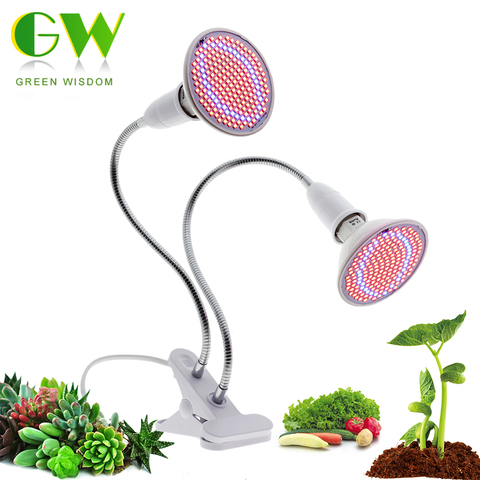 220V Phytolamp E27 Full Spectrum LED Grow Light Flexible Metal Hose Clip-on Growing Lights Indoor Phyto Lamps for Plants Flowers ► Photo 1/6