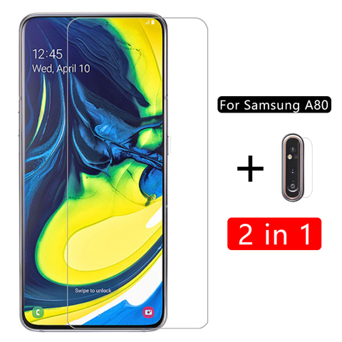 case for samsung a80 cover tempered glass camera lens film protective on galaxy a 80 80a coque samsun samsumg sm a805 a805f 6.7 ► Photo 1/6