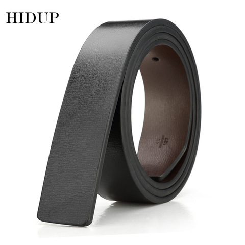 HIDUP Men's Good Level Quality Genuine Leather Belt Pin Slide Style Soft Belts Strap Only 3.3cm Wide Without Buckles 2022 LUWJ16 ► Photo 1/6