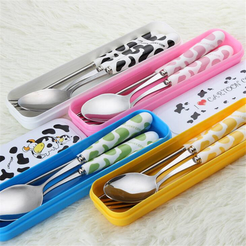 Cartoon Toddler Utensil Set, Kid Spoon And Fork Set, Stainless