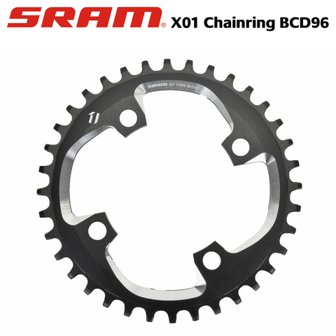 SRAM X01 X-Sync 4-Bolt Chainring 94mm BCD,BCD94, 36T / 38T - Black ► Photo 1/6